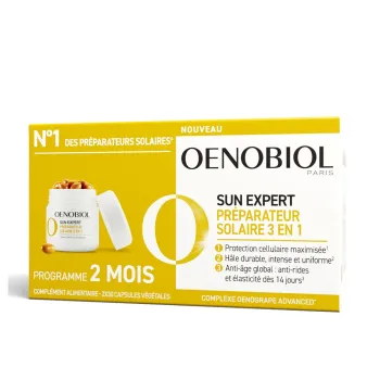Sun Expert Sonnenvorbereiter 3 in 1 Oenobiol - 2er Pack mit 30 Kapseln