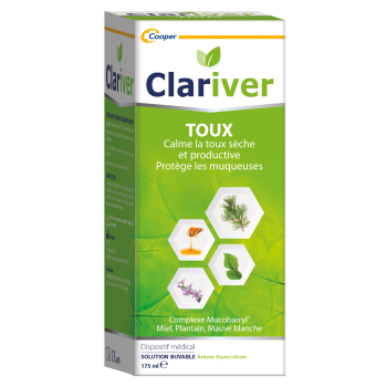 Clariver Hustensaft mit Thymian- und Zitronenaroma Cooper - Flasche mit 175 ml