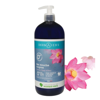 Dermasens überfettendes Duschgel Wasserblume Marke Grün - Pumpflasche 1L