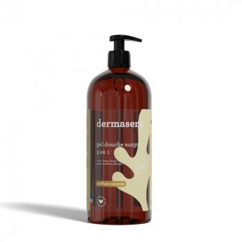 Überfettendes Duschgel 3 in 1 Duft Cocoon Dermasens Marke Grün - Pumpflasche 1L