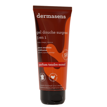 Dermasens Duschgel überfettend Zarte Monoi Grüne Marke - Tube mit 200 ml