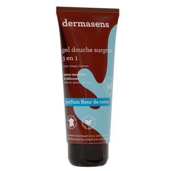 Dermasens rückfettendes Duschgel mit Baumwollblütenduft Marke Verte - Tube mit 200 ml