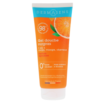 Dermasens Duschgel mit überfettender Formel Zitrusduft Grüne Marke - Tube mit 200ml