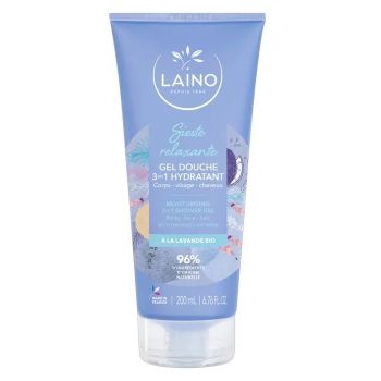 Duschgel 3in1 feuchtigkeitsspendend Entspannende Siesta mit Bio-Lavendel Laino - Tube mit 200ml
