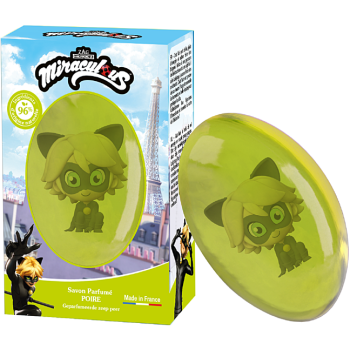 Festseife Birne Figur Katze Schwarz Le Comptoir du Bain x Miraculous - Stück von 75g