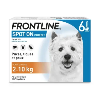 Spot On Hunde 2-10 kg Frontline - 6 Pipetten à 0,67 ml