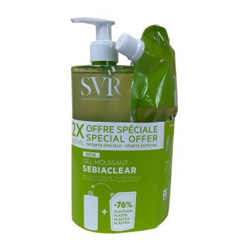Sebiaclear Schaumgel SVR - Pumpflasche mit 400ml + Nachfüllpackung mit 400ml