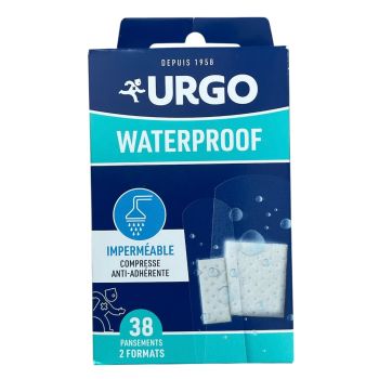 Wasserdichte Pflaster Urgo - Schachtel mit 38 Pflastern in 2 Größen