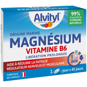 Magnesium Vitamin B6 Alvityl - Packung mit 45 Tabletten