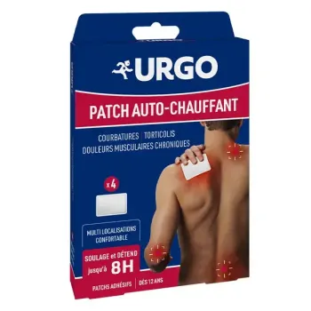 Wärme-Patch 8h Urgo - Packung mit 4 Pflastern
