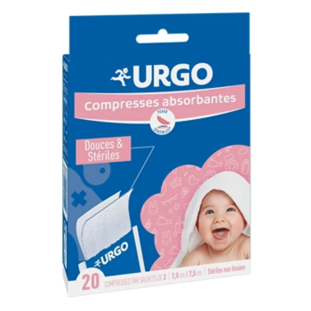 Absorbierende Urgo-Kompressen - Kompressen in Beuteln zu 2 Stück 7,5cmX7,5cm