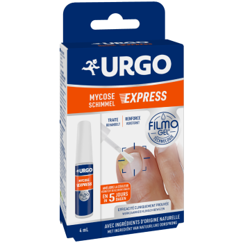 Filmogel Mykose Express Urgo - Flasche mit 4 ml, Pinselapplikator und 5 Nagelfeilen
