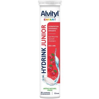 Hydrink junior Erdbeeraroma Alvityl - Tube mit 20 Brausetabletten