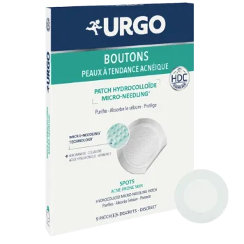 Hydrocolloid-Patch Mikronadelung Pickel Urgo - Schachtel mit 9 Patches