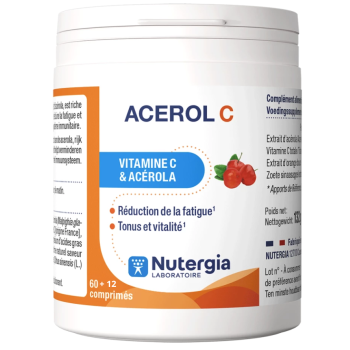 Acerol C Vitamin C & Acerola Nutergia - 60+12 Tabletten Dose