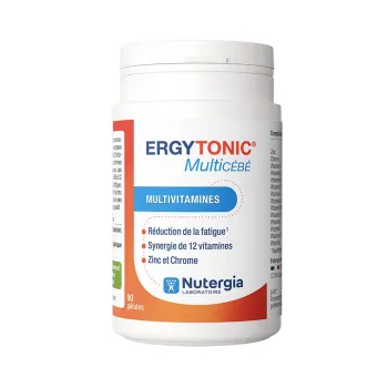 Ergytonic Multicébé Multivitamin Nutergia - Dosis von 90 Kapseln