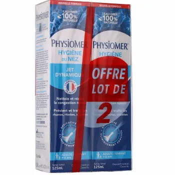 Physiomer Nasenhygiene dynamischer Sprühstoß - 2er-Pack mit 135 ml Sprays