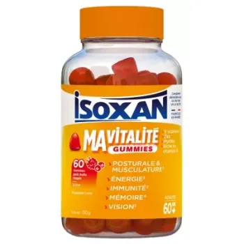 Isoxan Meine Vitalität Gummies 60 Jahre+ Geschmack rote Früchte - Dose mit 60 Gummies