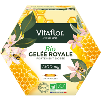 Bio-Gelee Royale 1800 mg Vitaflor - Packung mit 20 Ampullen