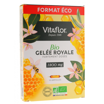 Bio-Gelee Royale 1800mg Vitaflor - Packung mit 10 Ampullen
