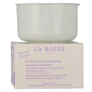 Recharge après-shampoing hydratant démêlant bio La Rosée - pot de 200ml