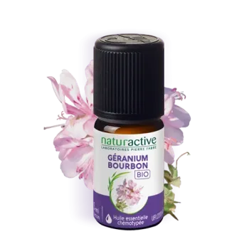 Bio Geranium Bourbon ätherisches Öl Naturactive - Flasche mit 5 ml