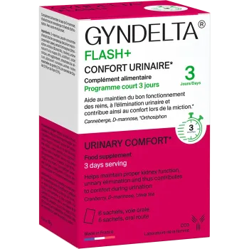 Gyndelta Flash+ Harnwegsbeschwerden CCD - Packung mit 6 Beuteln