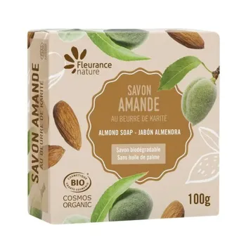 Bio-Sheabutter-Mandel-Seife Fleurance Nature - 100g Stück