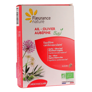 Knoblauch Oliven Weißdorn bio Fleurance nature - Packung mit 60 Tabletten