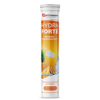 Hydra Fort&eacute; Feuchtigkeitsbooster mit nat&uuml;rlichem Ananas-Passionsfrucht-Geschmack von Fort&eacute; Pharma - 24 Brausetabletten