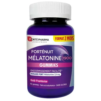FortéNuit Mélatonine 1900 Gummies Forté Pharma - boîte de 60 gommes