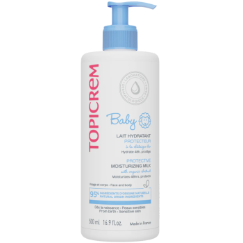 Feuchtigkeitsspendende Schutzmilch Baby Topicrem - Pumpflasche 500ml