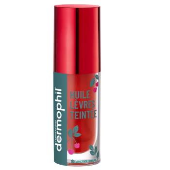Getöntes Lippenöl rot Dermophil Indien - Flasche 5 ml