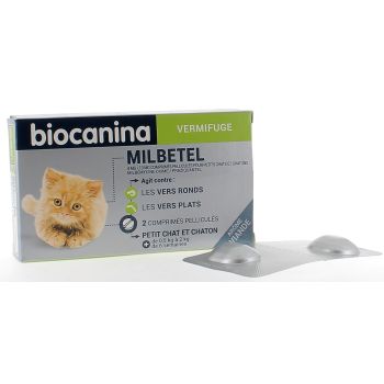 Milbetel 4mg/10mg Biocanina - Packung mit 2 Tabletten