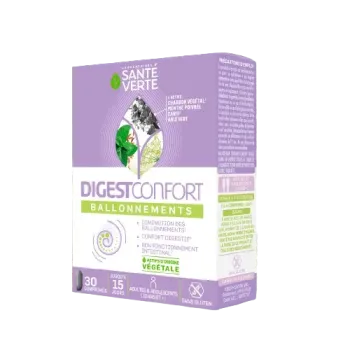 Digestconfort Blähungen Gesundheit Grün - Packung mit 30 Tabletten