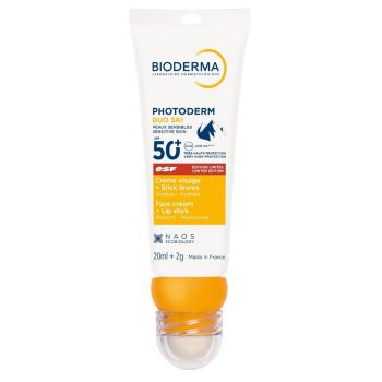 Photoderm Duo Ski Gesichts-Sonnencreme und Lippenbalsam Bioderma - Stick von 20ml + 2g