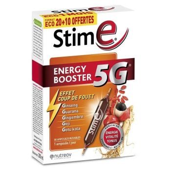 Stime E Energie-Booster 5G Nutreov - Packung mit 30 trinkbaren Ampullen