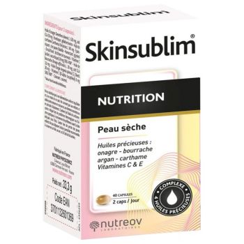 Skinsublim Ernährung trockene Haut Nutreov - Dose mit 40 Kapseln