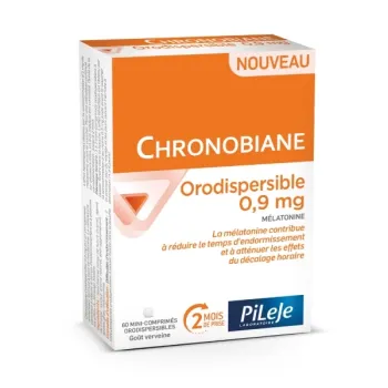 Chronobiane orodispersible 0,9 mg Pileje - Packung mit 60 orodispersiblen Mini-Tabletten