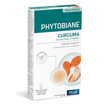 Phytobiane Curcuma Verdauungskomfort Pileje - Packung mit 30 Tabletten