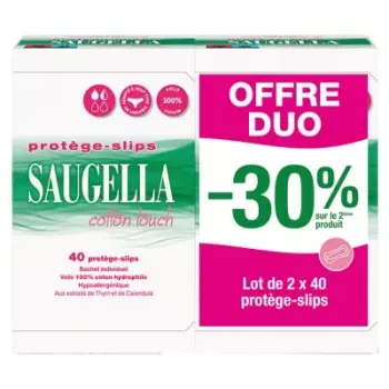 Saugella Cotton Touch Slipeinlagen - 2er Pack mit 40 Slipeinlagen Sonderangebot