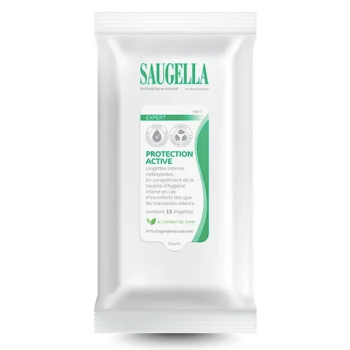 Intime Reinigungstücher Expert Protection Active Saugella - Packung mit 15 Tüchern