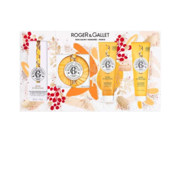 Holzkiste mit Orange von Roger & Gallet - Set mit 4 Produkten