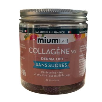 Collagen VG Derma Lift ohne Zucker Mium Lab - Dose mit 42 Gummibärchen
