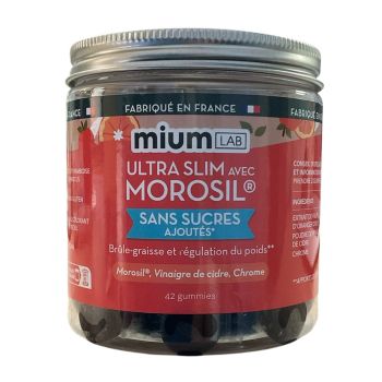 Ultra slim mit Morosil ohne Zuckerzusatz Mium Lab - 42 Gummies Dose