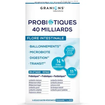 Probiotika Darmflora Granions - Packung mit 14 Kapseln