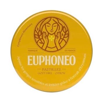 Euphoneo Halspastillen Geschmack Honig und Zitrone Mayoly Spindler - Packung mit 50 Pastillen
