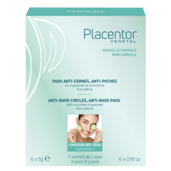 Augenpads gegen Augenringe und Schwellungen Placentor - Packung mit 6x2 Pads