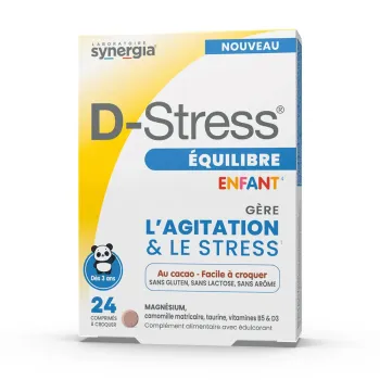 D-Stress Gleichgewicht Kind Synergia - Packung mit 24 Kaudabletten