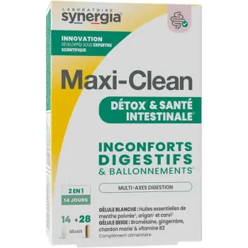 Maxi-Clean Detox und Darmgesundheit Synergia - Packung mit 42 Kapseln
